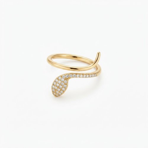 Anillo serpiente plateado