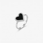 Anillo corazón negro