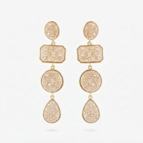 Aretes piedras brillosas