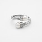 Anillo 2 perlas 