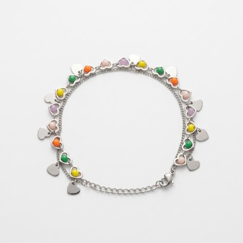 Pulsera doble corazones 