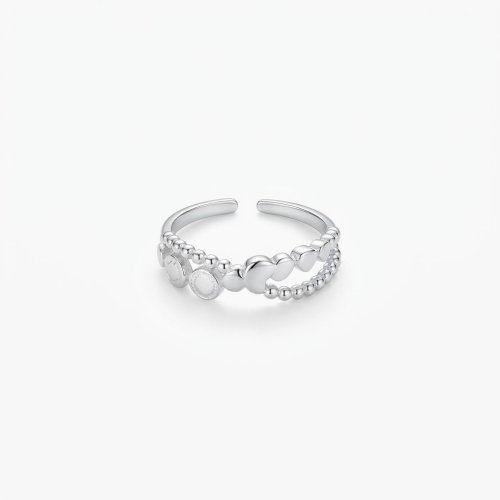 Anillo cruzado plateado